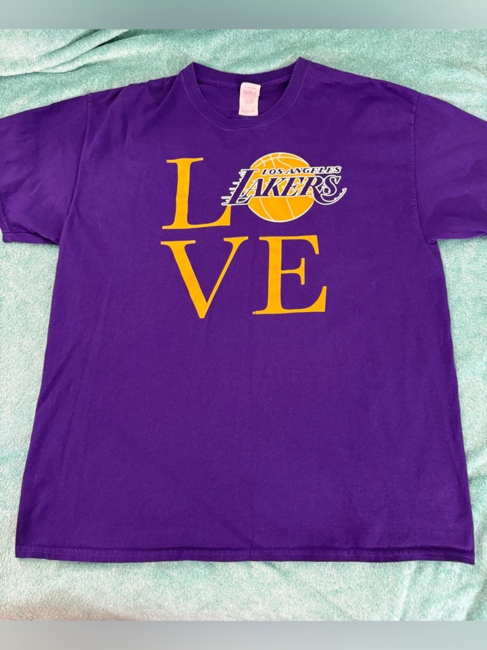 Los Angeles Lakers LOVE Vintage XL Purple T-Shirt